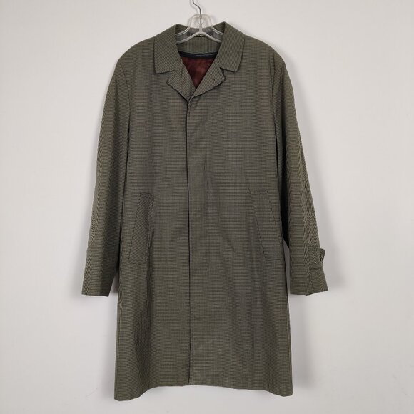 Croydon Avant Garde Vintage 90s Y2K Plaid Lined Luxury Designer Trench Coat 38 - Picture 1 of 12